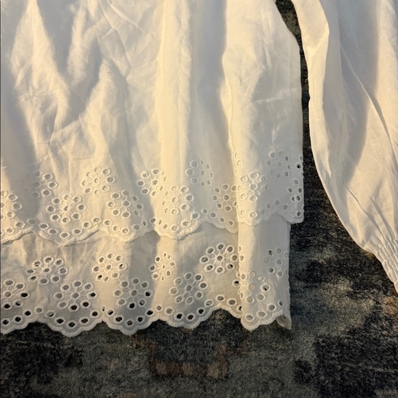 Jennifer and Grace White Eyelet Lace Blouse. 100% cotton. Size M Brand new w tag - Picture 7 of 10